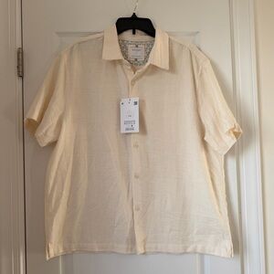 Next Light Cream Men's Casual Button Down Shirt Size XL